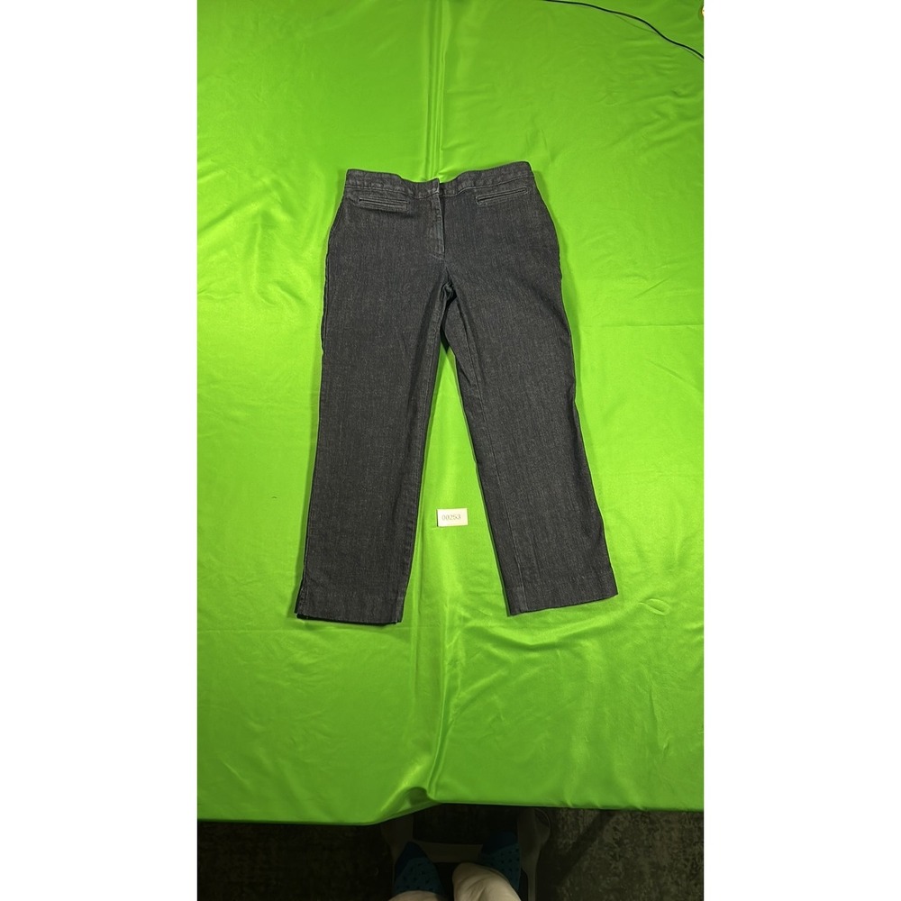 Talbots Signature Fit Dark Wash Denim Crop Pants Womens Size 4 Indigo Classic